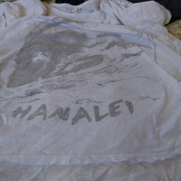 Magnolia Pearl Hanalei T True new boyfriend white t-shirt top one size t… - Picture 9 of 16